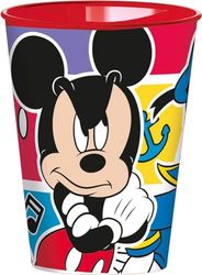 Tasse Disney Mickey Mouse Mickey Mouse Mickey Mouse Donald Duck Pluto rouge pour enfants avec bec verseur, 260 ml, idéale pour boire facilement