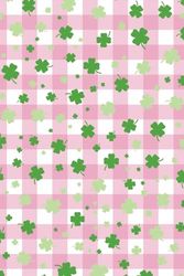 Lucky 4 Leaf Clover Shamrock Gingham Pattern Notebook Journal: 6" X 9", 120 pages, college-ruled blank sheets. Perfect for journaling, studying, note ... St. Patrick's Day gift or for Ireland travel