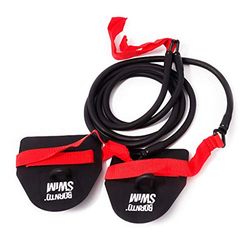 BornToSwim Weerstandsbanden met peddels (voor zwemmers en triatleten), rood, m, REB-CP-U-E-PA