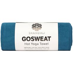 Beste warme yogahanddoek, super absorberend, 100% microvezel, antislip, SUEDE, beste bikram/hete yogahanddoek, beste camping/buitendoek, (avondblauw, standaard - 26,5 x 72)