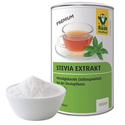 Raab Vitalfood Stevia-Extrakt, leicht zu dosieren, vegan, Tafelsüße, Zucker-Ersatz, Süßungsmittel, Steviaglycoside aus der Steviapflanze, 1er Pack (50 g Dose)