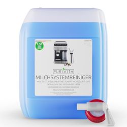 PURIVITA® Limpiador Universal del Sistema de Espuma de Leche [5000 ML] - Liquido Descalcificador Cafetera - Apto para Todas las Cafeteras y Máquinas como De Longhi, Nespresso, Philipps & Krups