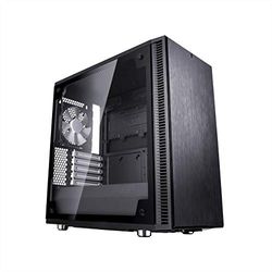 Fractal Design Define Mini C Tg - Mini Tower Custodia Computer - Ottimizzato per Flusso d'Aria Elevato e Elaborazione Silenziosa - Interno Modulare - Pannello Laterale a Finestra - Nero