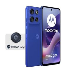Motorola moto g56 5G + moto tag 8/256GB, Fotocamera 50MP + flicker sensor, Display 6.72" FHD+ 120Hz, batteria 5200mAh, MediaTek Dimensity 7060, Android 15 PANTONE Dazzling Blue, Starlight Blue