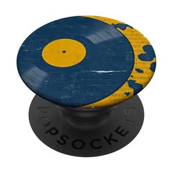 Dibujo gráfico minimalista de un disco de vinilo PopSockets PopGrip Adhesivo