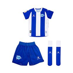 Deportivo Alavés 1° equipaggiamento, Mini Kit Gioventù Unisex, Blu-Bianco, 12