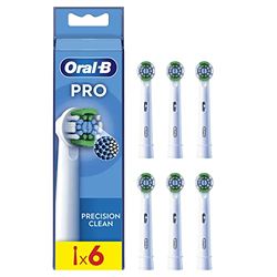 Oral-B Pro Precision Clean Recambios para Cepillo de Dientes Eléctrico, Pack de 6 Cabezales, Blanco - Originales