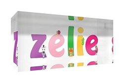 Little Helper Souvenir Décoratif en Acrylique Transparent Poli comme Diamant Style Illustratif Coloré avec le Nom de Jeune Fille Zelie 5 x 21 x 2 cm Grand