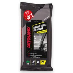 Autoland Car Care Lot de 25 lingettes nettoyantes biodégradables pour vitres de voiture Pour nettoyage rapide des surfaces en verre et miroirs