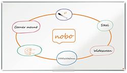 Nobo Premium Plus Lavagna Magnetica Laccata - 600x450 mm, Cornice in alluminio, Certificazione Ecolabel UE, 1915154