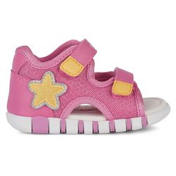 Geox Baby Girls B Iupidoo Gir Sandal, Dk Pink Yellow, 3 UK Child