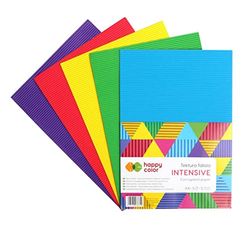 Cartone ondulato INTENSIVE, A4, 5 fogli, 5 colori, Happy Color