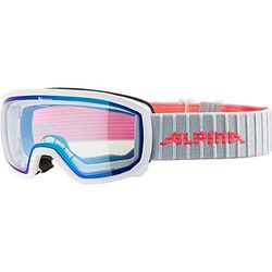 ALPINA Unisex - Kinderen, SCARABEO JR. V Skibrille, white/blue, One Size
