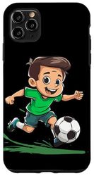 Soccer Boy Cartoon Style Football Match for Boys Case for iPhone 11 Pro Max