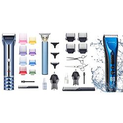 Barberboss QR-2681 Tondeuse à cheveux professionnelle pour homme avec lame en céramique auto-affûtante - coupe de 0,1 mm à 34 mm & Tondeuse à cheveux professionnelle