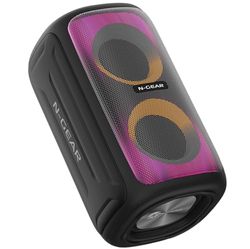 N-Gear Bluetooth Box LGP Juke 101 - Scatola musicale compatta Bluetooth altoparlante con luce LED RGB, potenza 60 W, 8 ore di riproduzione, funzione True wireless, USB e scheda Micro TF compatibilità