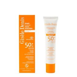 GISÈLE DENIS - Protector Solar en Crema, 40 ml, para Piel Atópica o Sensible, Protección FPS50+, Cuidado de Piel, Crema Solar, Hidrata la Piel, Resistente al Agua, Uso Diario, Previene Envejecimiento