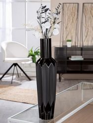 Pack of 2 Bottle vase, conical, Ceramics, black, PU 2, H. 48 cm, D. 13 cm