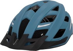 FISCHER Urban Plus Chicago Fietshelm voor volwassenen, stadshelm met geïntegreerd led-achterlicht, blauw, L/XL, 58-61 cm