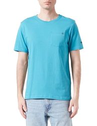 Armor Lux T-shirt met korte mouwen en zak, Pagoda, XS