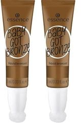 Essence Cosmetics Baby Got Bronze Terra Abbronzante Liquida, Lunga Durata, Definizione, Semplice da Struccare, Naturale, 10 ml (Confezione da 2)