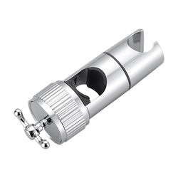 elzle Supporto Soffione Doccia, Regolabile Universale Supporto Doccia con 2 ganci per Asta Doccia da 16-28 mm, ABS Cromato,Senza Forare Installazione Facile