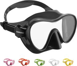 Cressi F1 Mask - Maschera Frameless per Immersioni e Snorkeling, Argento, Taglia Unica, Unisex Adulto
