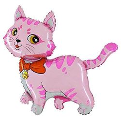 Ballonim® Gatto rosa, circa 80 cm, palloncini in pellicola, decorazione per feste di compleanno