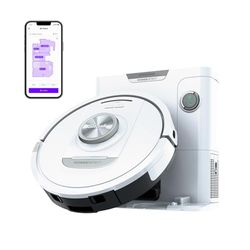 Shark PowerDetect Aspirapolvere Robot Autosvuotante, Mappatura 3D LiDAR, Antiallergeni, Antiodore, Evitamento Ostacoli NeverStuck, Tappeti, Pavimenti, Peli di Animali, Wi-Fi, App, Bianco, AV2820VEEUWH