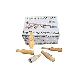 FUZEAU - 78321 - Coffret de 5 appeaux en bois naturel - Pour imiter le sons des oiseaux de la basse cour - Ambiance Nature - Dès 4 ans