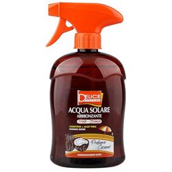 Delice Solaire Fresh Bronze, Acqua Solare Abbronzante, Fragranza Cocco, Abbronzante con Carotene e Aloe Vera, Accelera Abbronzatura, Dermatologicamente Testato - 500 ML