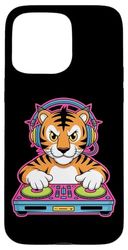 Dj Tiger Headphones Turntable Music Vibes Case for iPhone 15 Pro Max