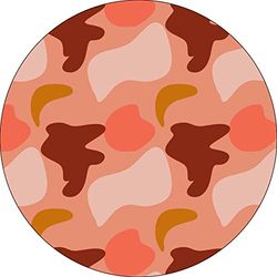 Bonateks, Ronde digitaal bedrukte muismat, antislip onderkant, voor kantoor en thuis, diameter: 22 cm