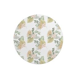 Questo Casa, Round Digital Printed Mouse Pad, Non-Slip Base, for Office and Home, Diameter:22cm