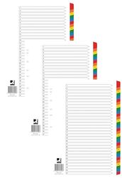 Q-Connect 1-31 Index Multi-Punched Reinforced Board Multi-Colour Numbered Tabs A4 White KF01522 (Pack of 3)