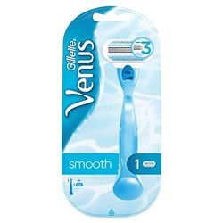 Gillette Venus Smooth Women's Razor, With 3 Curve-Hugging Blades