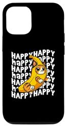 Coque pour iPhone 14 Pro Happy Banana Cat Meme Bananacat Happy Kitty Amoureux des chats Meme