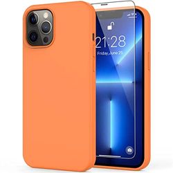 Qinzhijia Designad för iPhone 13 Pro MAX Case, iPhone 12 Pro MAX Case, Ultratunt stötsäkert silikonfodral med [Anti-Scratch Soft Microfiber Foder], 6,1 tum