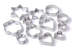 Zenker 7730 12 - Set stampini 4 x 3 cm in lamiera stagnata