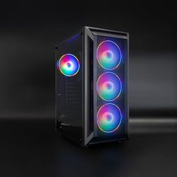 Caja SEMITORRE Gaming TQGCC101-B Modelo RAGNÄROK de Color Negro, Ideal para los entusiastas de los Videojuegos Que Buscan optimizar el Rendimiento y estilizar su Setup.