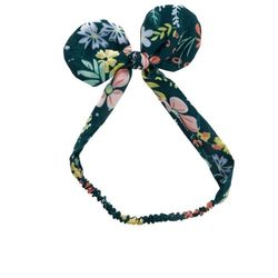 Elastic Hair Band Flower Print with Bow, único, Synthetic, Not a gemstone