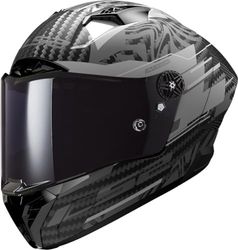 LS2 FF805 THUNDER GP AERO. 6K Carbon Motorcycle Full Face Helmet. POLAR Matt Black (S) 55-56 cm
