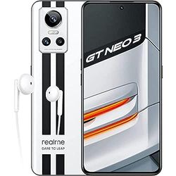 realme GT neo 3 80 W - 8+256GB 5G Smartphone,Sim Free Unlocked Mobile Phone,MediaTek Dimensity 8100,80W SuperDart Charge,120Hz Super OLED display,Dual Sim,NFC,Sprint White