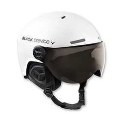 Black Crevice Casco da Sci Gstaad I Casco da Sci con Visiera Stile Pilota in Diversi Colori I Casco da Sci per Uomo & Donna I Casco da Sci in policarbonato I Casco Traspirante I Regolabile