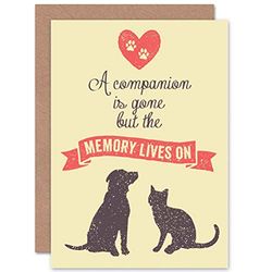 Wee Blue Coo A Companion Is Gone, But The Memory Lives On - Pet Loss/Sympathy Card