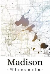 Madison Wisconsin: Your city, your region, your home! | Composition Notebook 6x9 plaid 120 pages