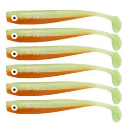 Zanderbait 12 cm Tårtgrön, fiskedrag, konstbete, gösdrag, softbait, gummifisk, gummibete, leveransomfattning 6 st.