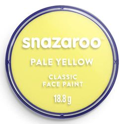 Snazaroo 1118233 Kinderschmink, huidvriendelijke hypoallergene gezichtsmake-up op waterbasis, vrij van parabenen - 18ml Pot, Pale Yellow