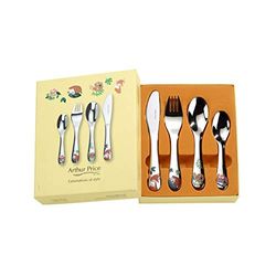 Arthur Price XPCH1018 4 Piece Child's Cutlery Set, Stainless Steel