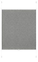 GARDINIA EASYFIX Plisségordijn Lilly Green om vast te klemmen, ondoorzichtig vouwgordijn, montagemateriaal inbegrepen, 100% gerecyclede stof, grijs, 100 x 130 cm (BxH)